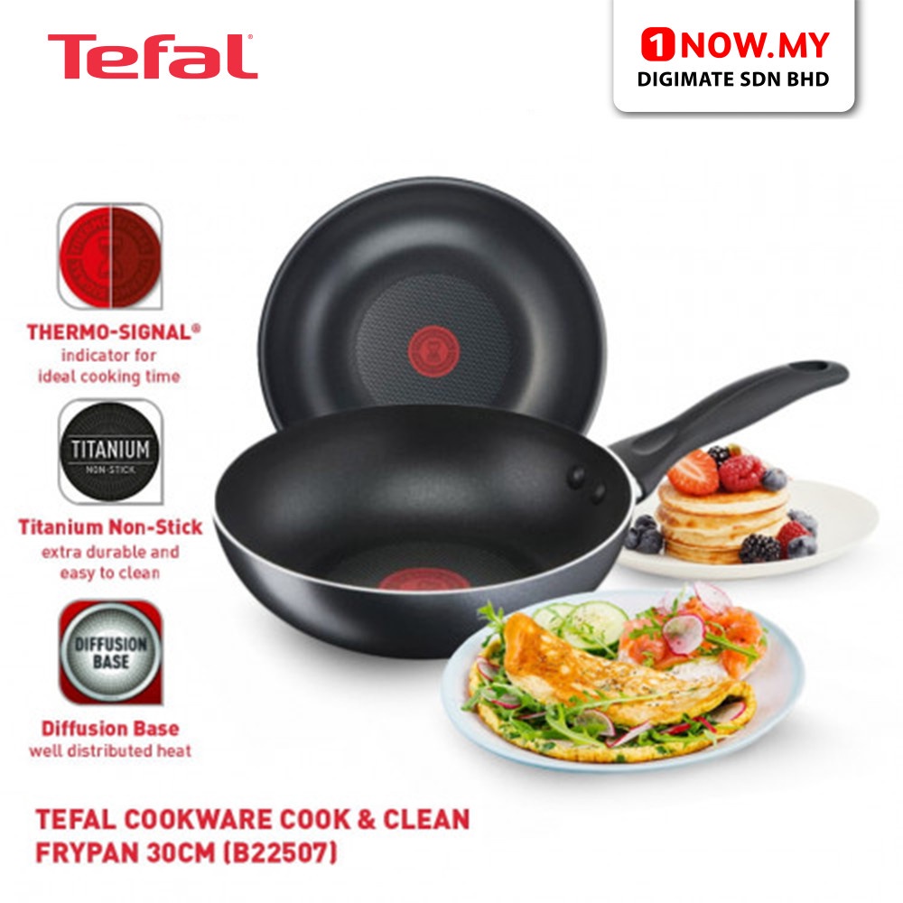 TEFAL Cook & Clean 30cm Frypan B2250795 (NonStick) Shopee Malaysia