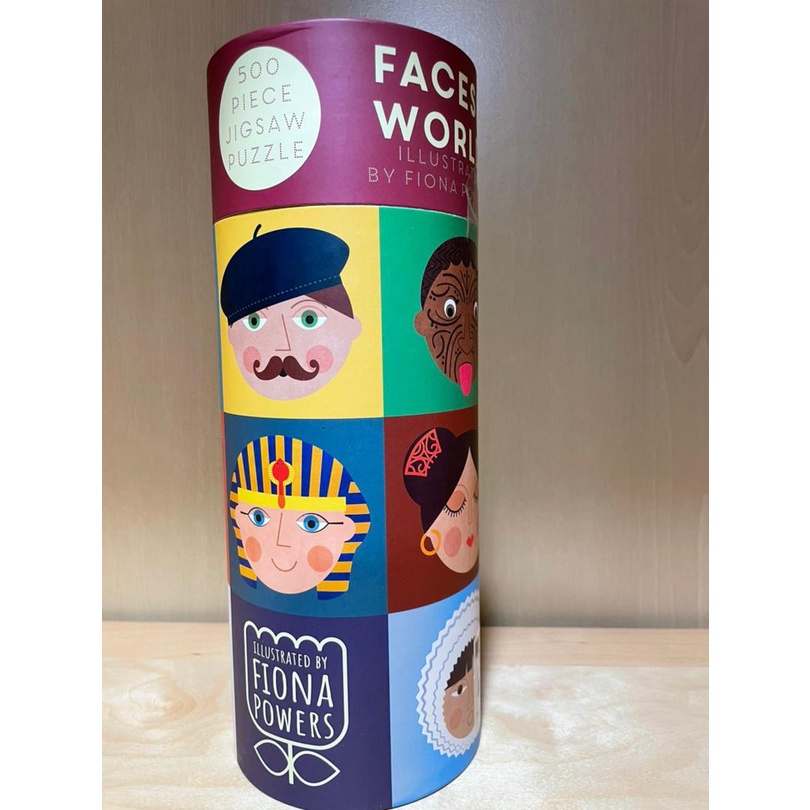 Preloved  Original Jigsaw Puzzle: Really Decent Gifts - Faces of the World 500 piece tube jigsaw for adult