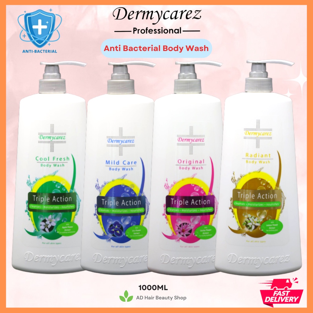 Triple Action Body Wash Anti Bacterial Shower Gel AntiBacterial Sabun Mandi Putih Whiteing