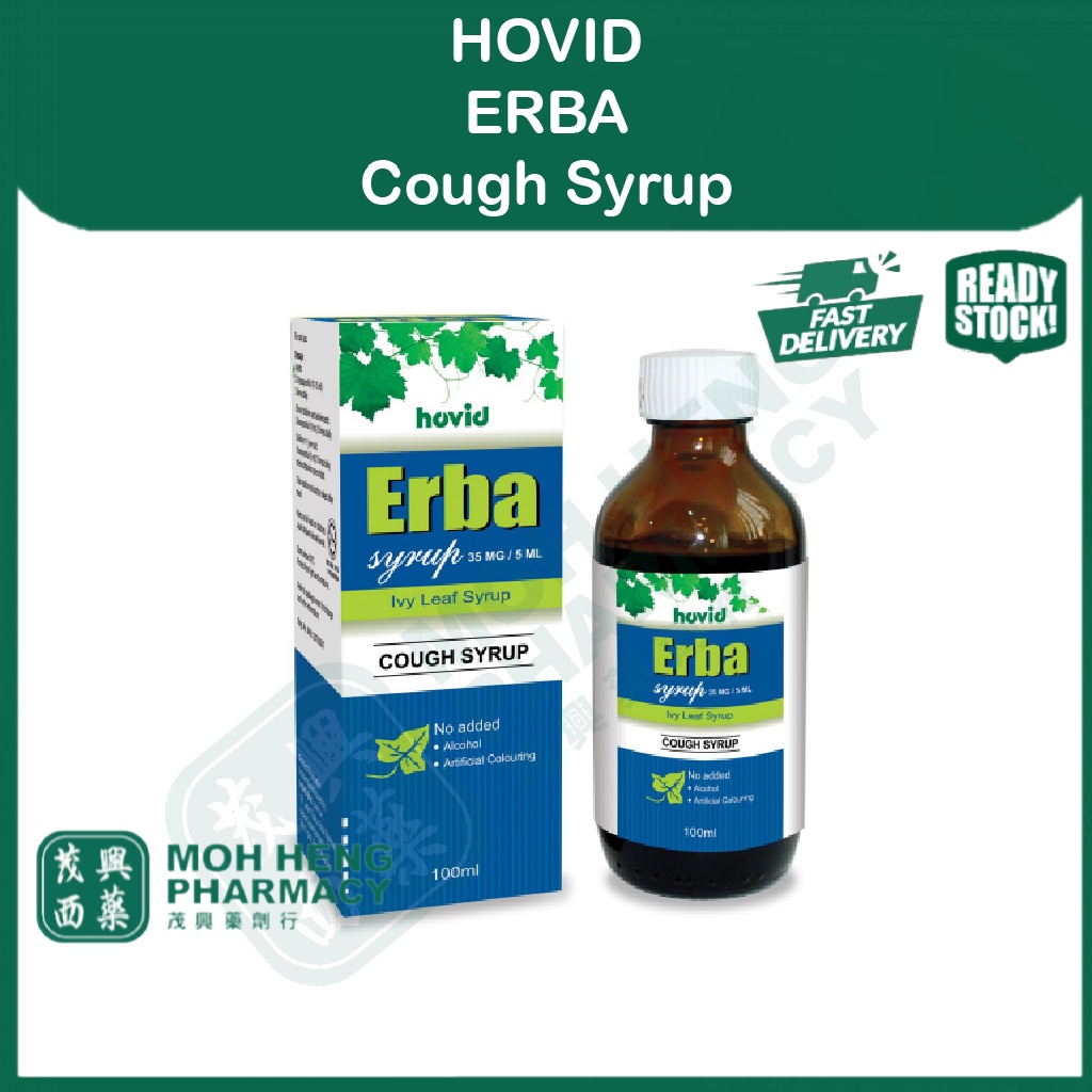 HOVID ERBA Ivy Leaf Cough Syrup (100ml)(Exp 9/2024) Shopee Malaysia