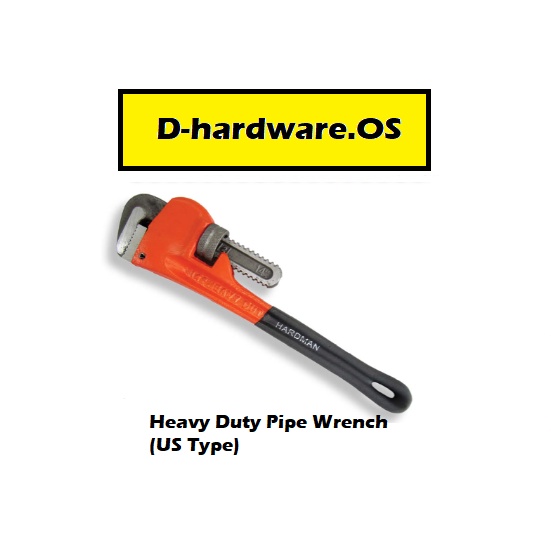 Hardman Heavy Duty Adjustable Pipe Wrench Lock Clamp Plumbing (12