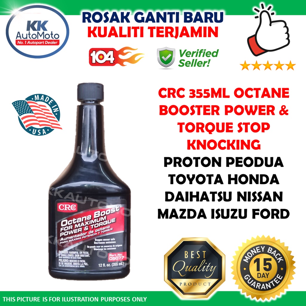 1 Botol 355mL CRC Octane Booster Cleaner RON Boost Maximum Torque
