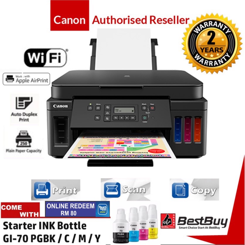 Canon Pixma G6070 Ink Tank Wireless All In One Printer | Shopee Malaysia