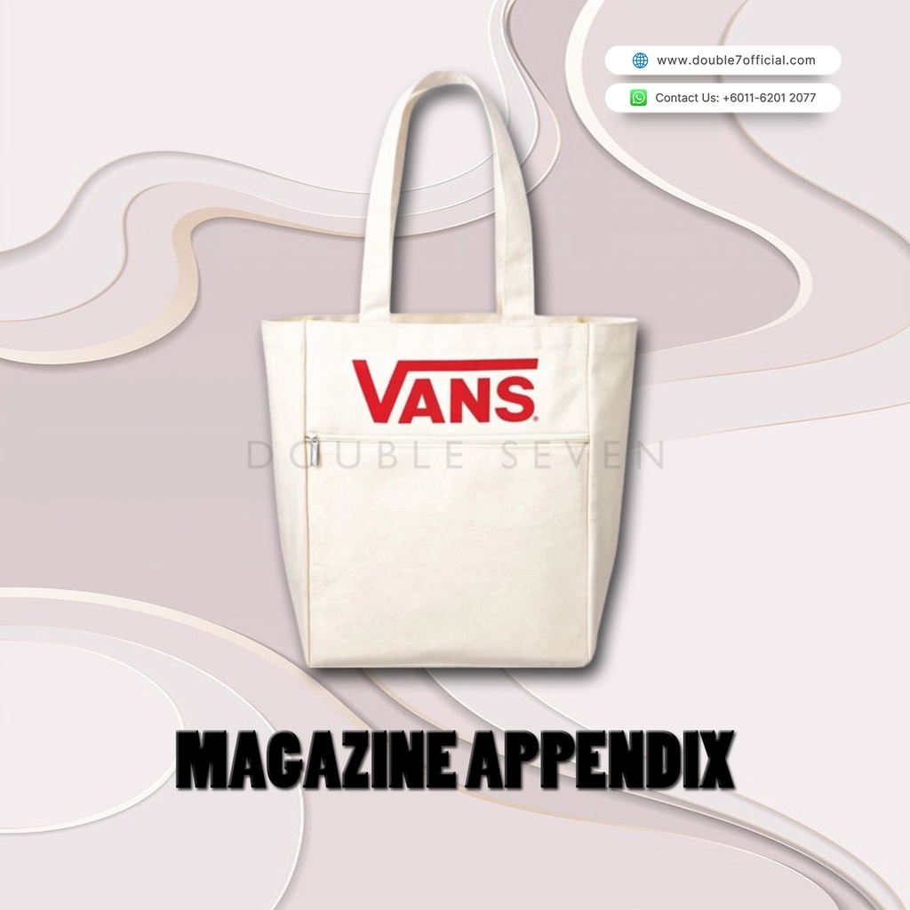 Vans Magazine Appendix Streetwear Unisex Canvas Tote Bag (Japan