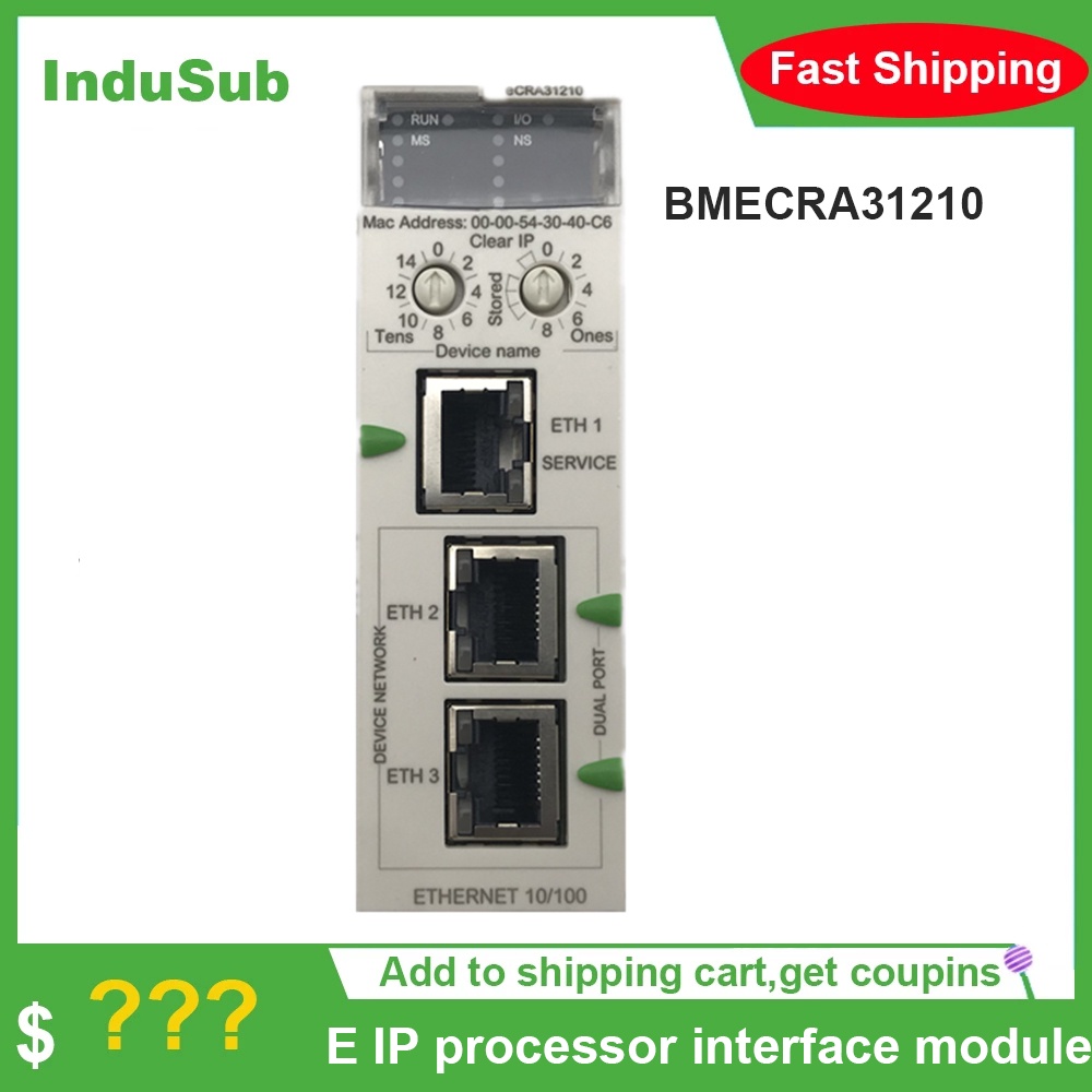 YTH BMECRA31210 New Original Modicon X80 Ethernet RIO Drop Adaptor EtherNet/IP I/O Processor Interface Module PLC Module