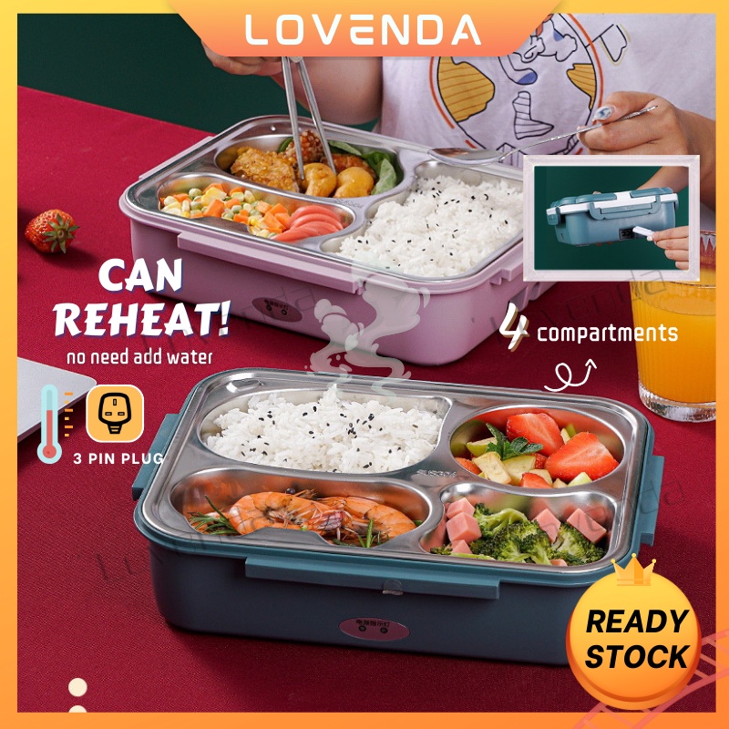 Electric Lunch Box Reheatable Bento Food Warmer 304 Stainless Steel ...