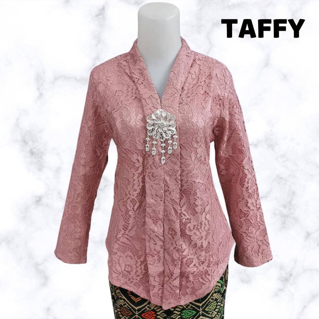 Baju Kebaya Lace Beralas - Warna Taffy (Lengan Panjang) | Shopee Malaysia