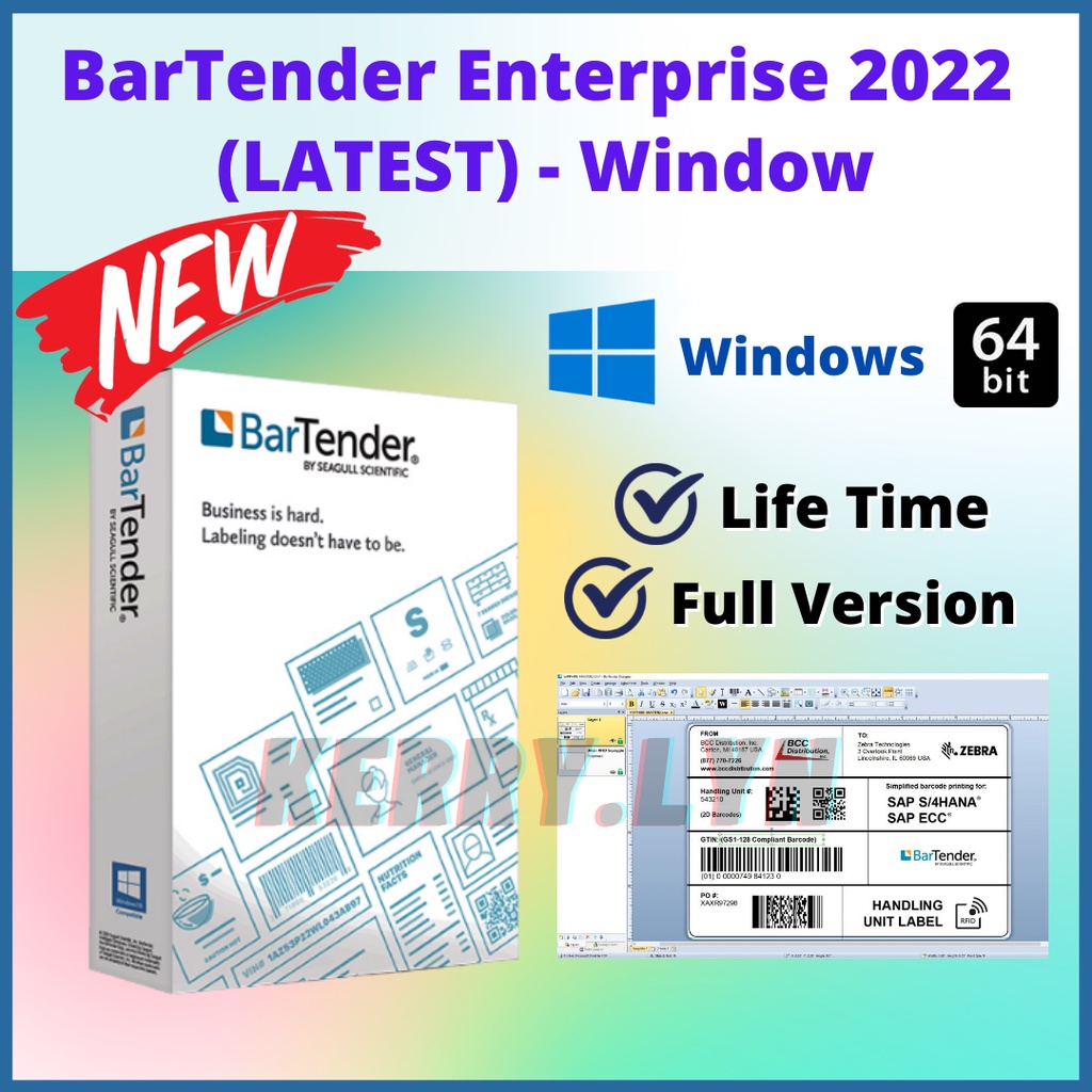 BarTender Enterprise 2022 Latest Lifetime - Barcode and Label Design ...