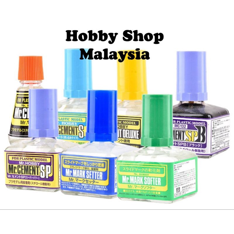 Mr Hobby MC124 to MC132 Mr Cement Deluxe S SP SPB Black Glue