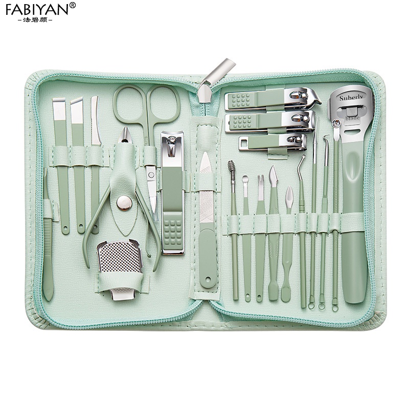 Manicure Set Stainless Steel Nail Clippers Cuticle Nipper Pedicure Care Tool Dead Skin Scissor Cleaning Grooming Kit