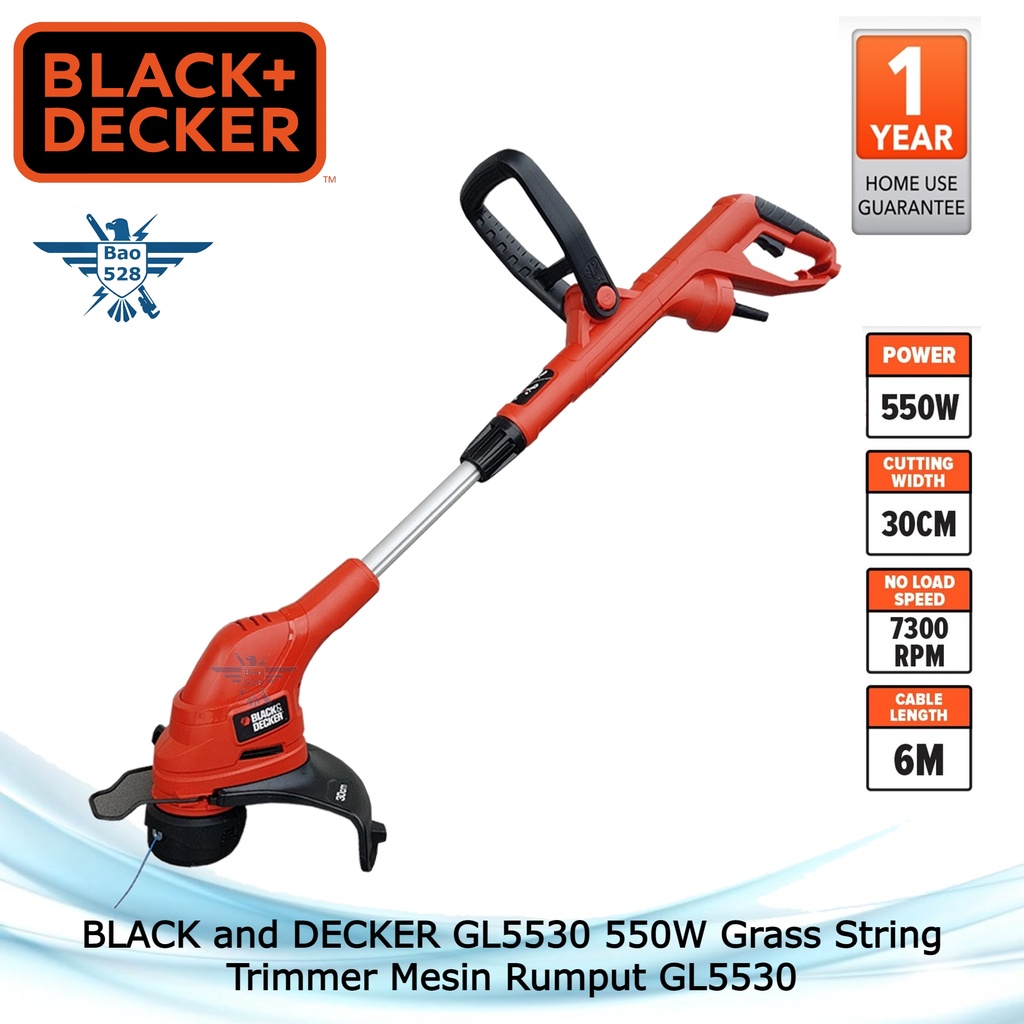 BLACK and DECKER GL5530 550W Grass String Trimmer Mesin Rumput GL5530
