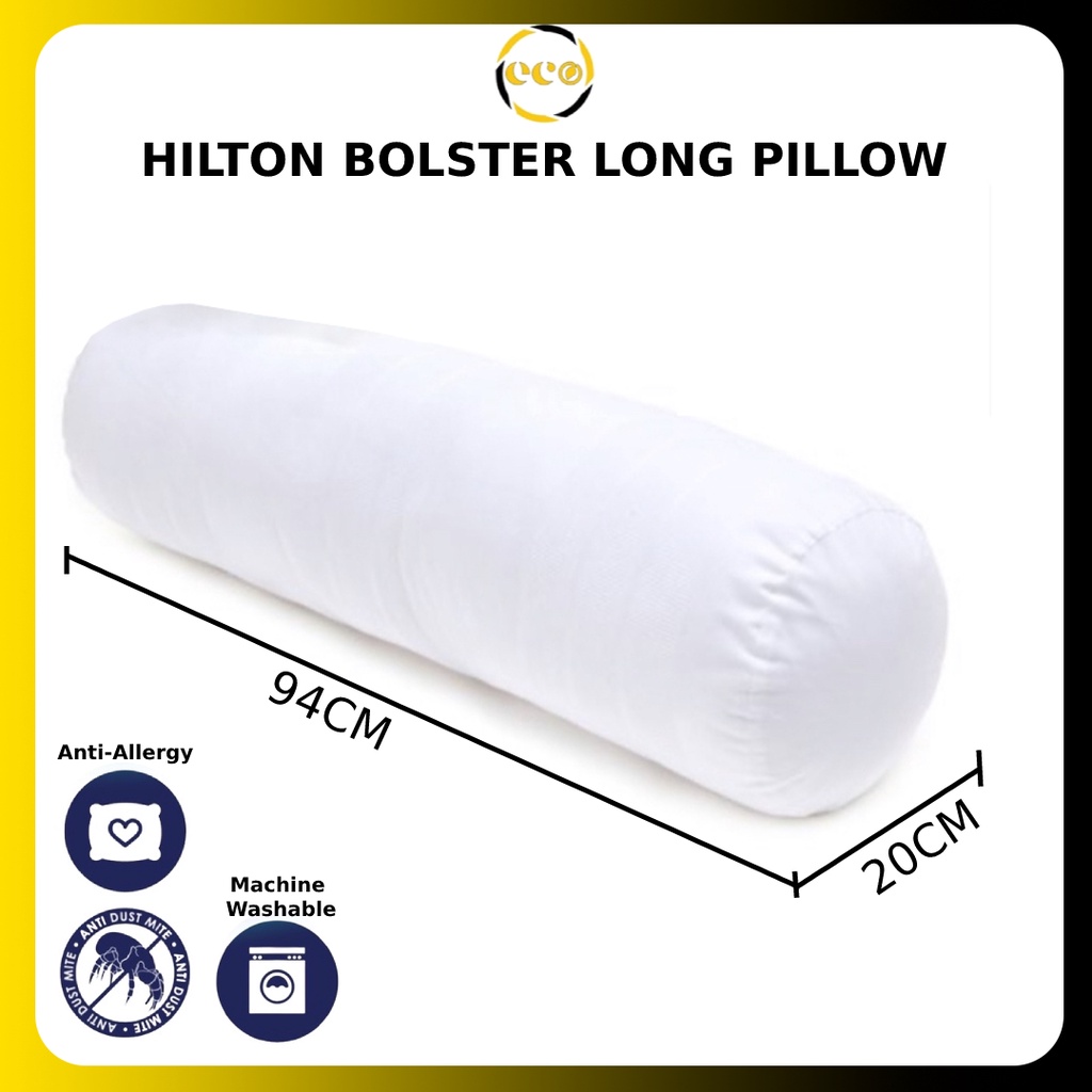 Bantal Peluk Hilton Bolster Besar Padat Kekabu Bolster Pillow Case