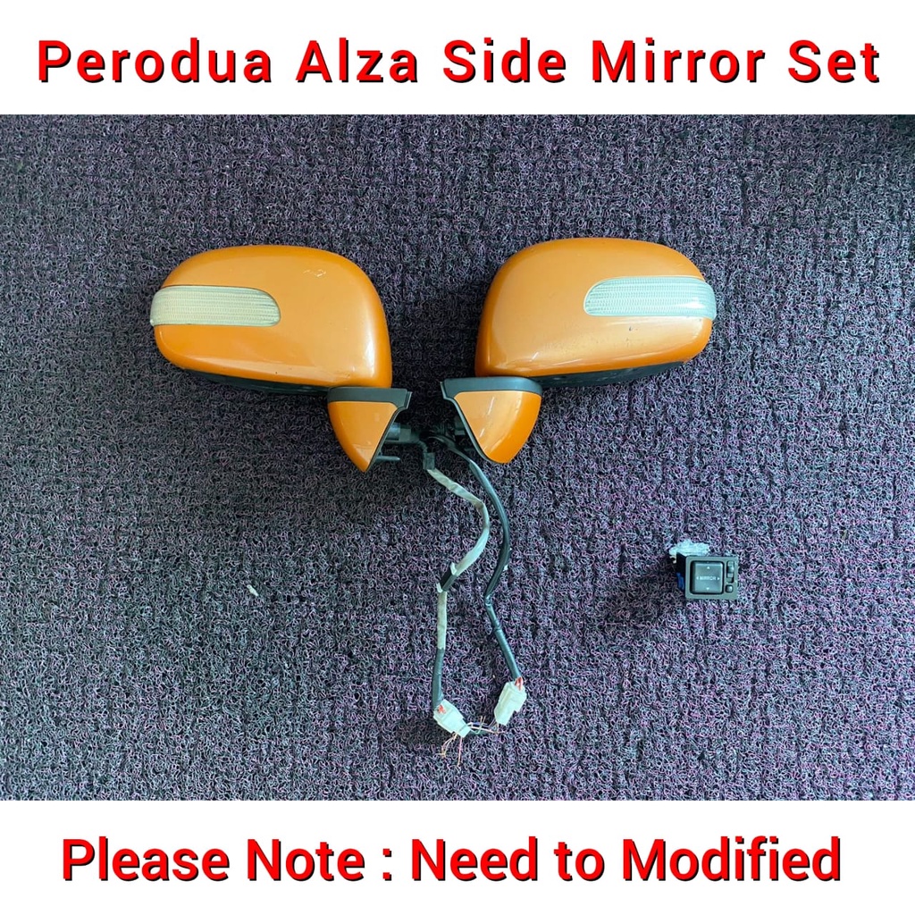 Perodua Alza Side Mirror Set ( Need To Modified ) ( 7 Wires ) / Door