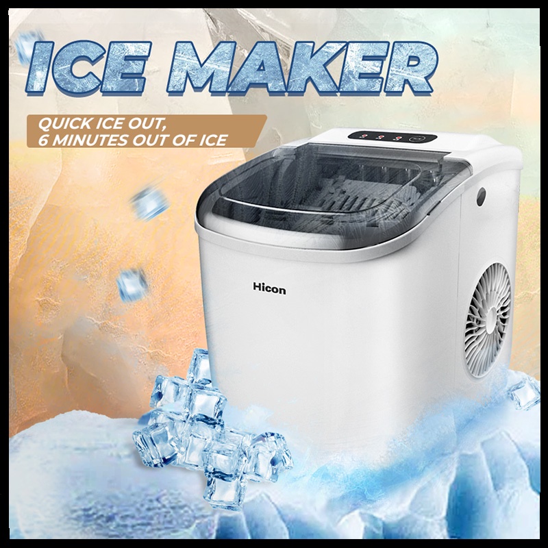 Hicon Ice Maker Electric Mini Ice Maker Machine Peti Ais Mini Mesin Ais