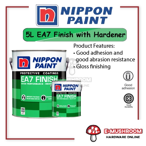 5L Nippon Paint EA7 epoxy floor paint cat lantai rumah cat lantai simen ...