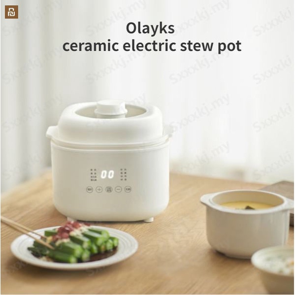 Youpin olayks electric cooker pot export Original Electric Stew Pot Bird's Nest Cup Small Size Soup Porridge Handy Tool Household Water-Proof Gift&有品 olayks 电炖锅