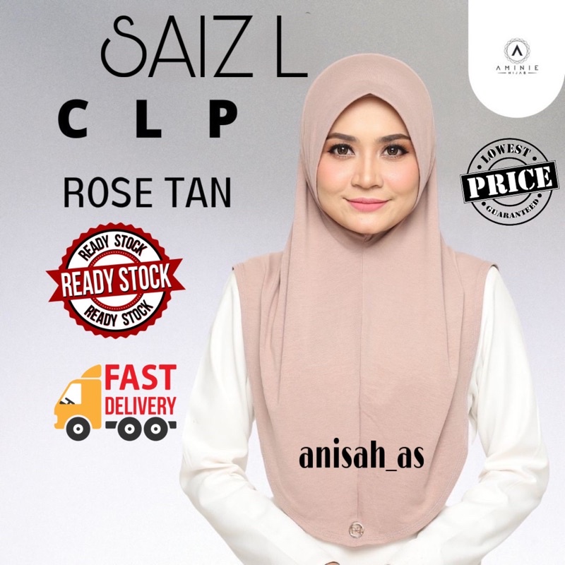 [ ] AMINIE HIJAB (L)(TUDUNG SARUNG COTTON LILY PREMIUM SAIZ L) READY STOCK