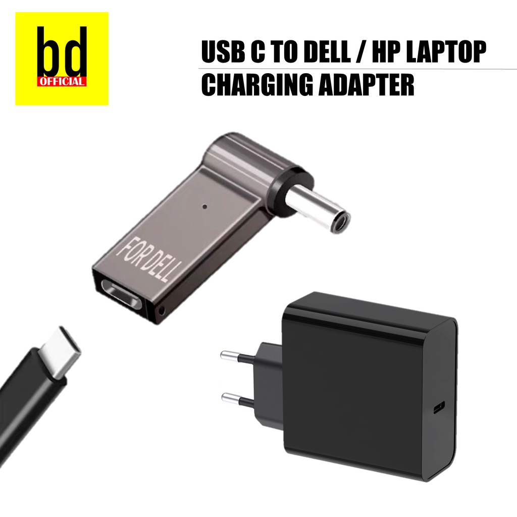 HUSHUI USB C Naar DC-adapter, PD 100W Type C Naar 5,5x3