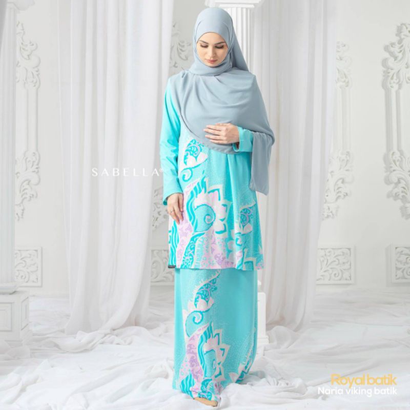 Sabella Baju Kurung Queeny Batik Saiz Xs S M L Dan Xl Ready Stock