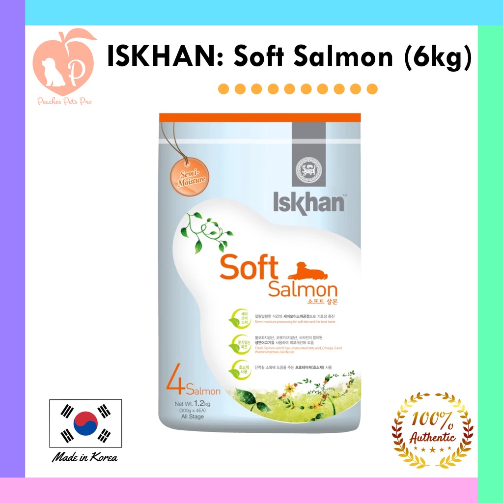 ISKHAN Soft Salmon (6kg) Soft kibbles for dogs of all breeds & sizes