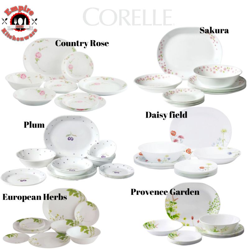Corelle 16pcs dinner set 100 original Made In USA Shopee Malaysia