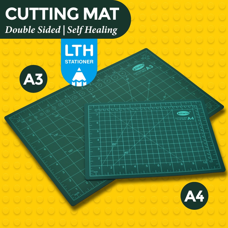 LTH Allwin Cutting Mat Double Sided Self Healing Cutting Mat A4 // A3