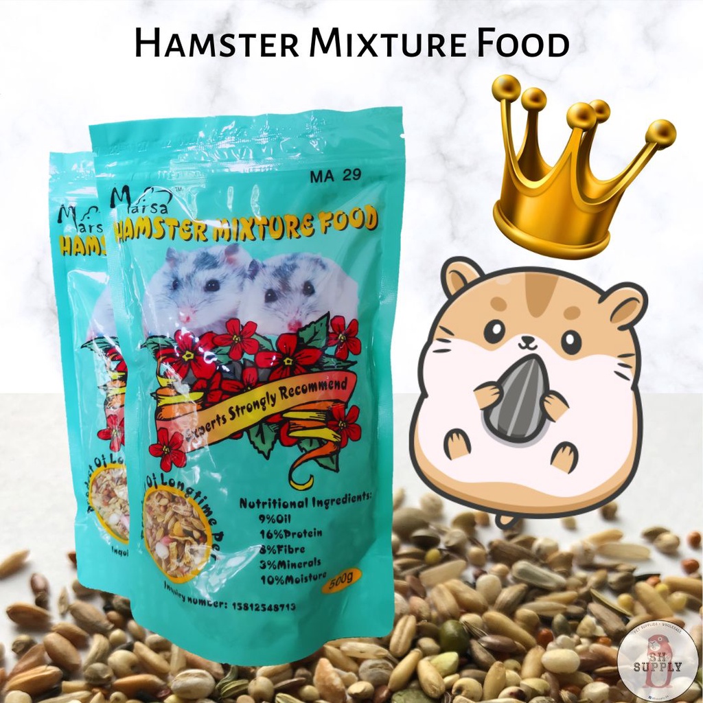 [SABAH] MARSA HAMSTER MIXTURE FOOD 500g MIXED SEED MA29 Makanan Hamster
