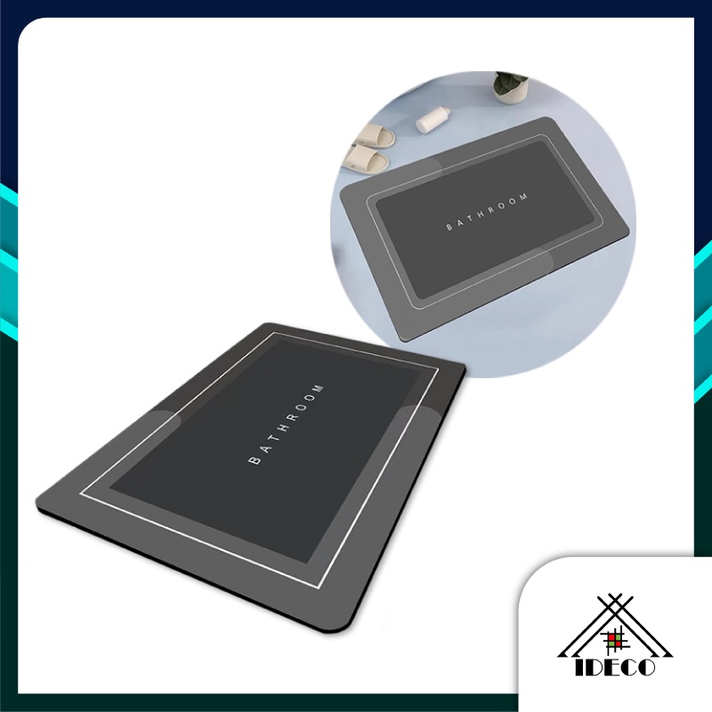 iDECO Soft Diatomite Mat Floor Mat AntiSlip Fast Dry Diatom Mud Mat