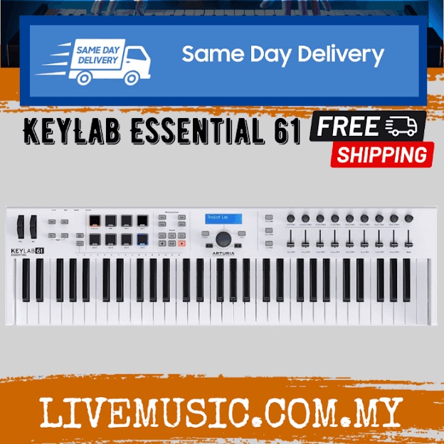 SAME DAY DELIVERY* Arturia KeyLab Essential 61 Keyboard Controller (  Essential61 / Essential-61 ) | Shopee Malaysia
