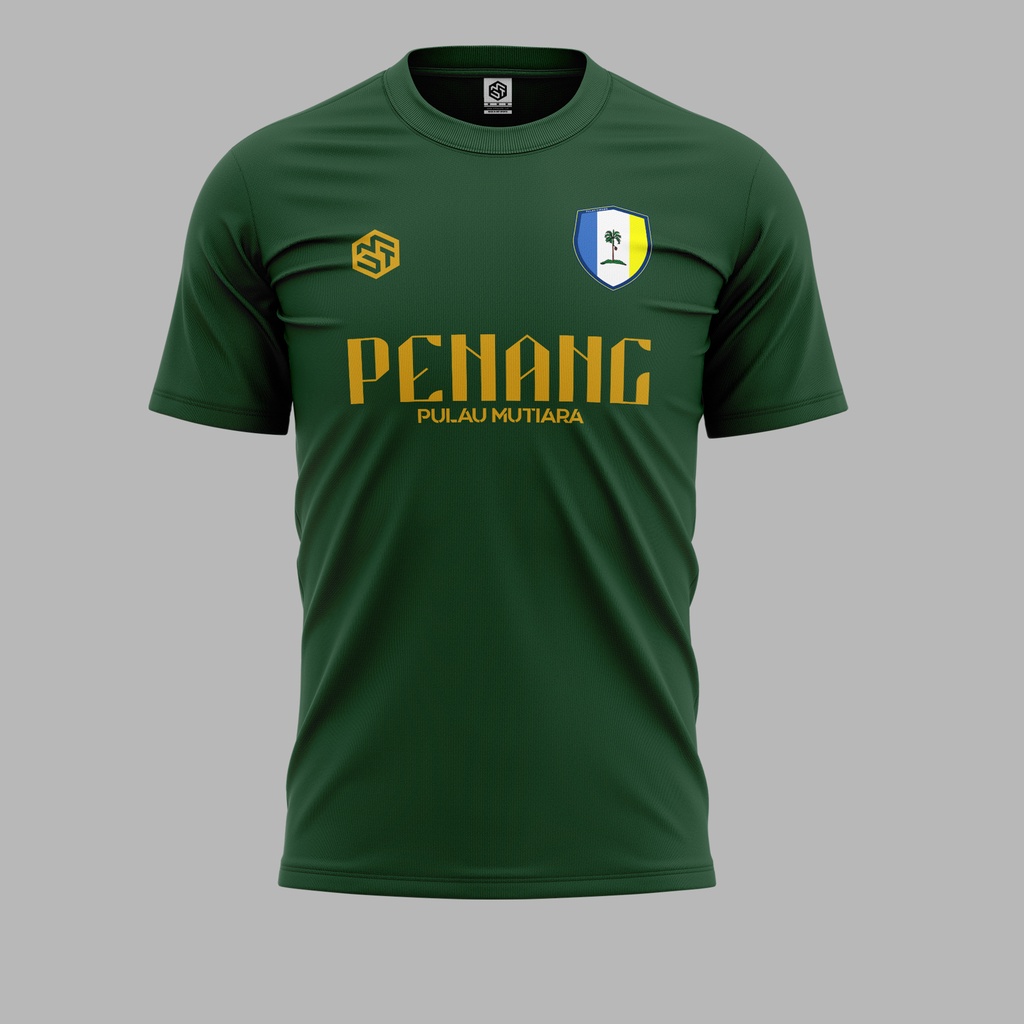 [READY STOCK] Pulau Pinang Pulau Mutiara Jersi Green/Gold - Jersey Roundneck
