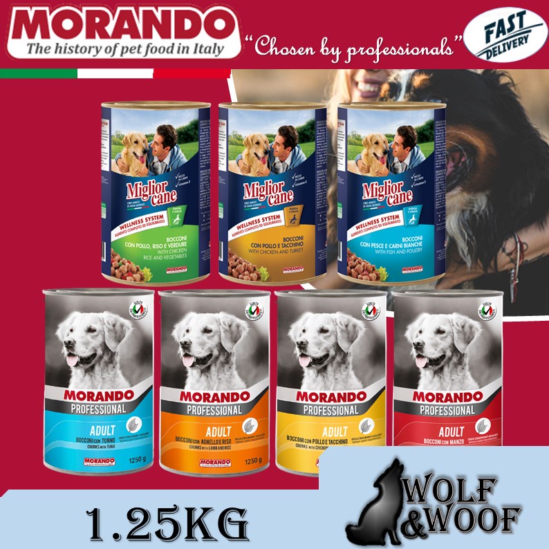 Morando Professional Chunks Dog Canned Food/ Dog Wet Food 1250g / 1