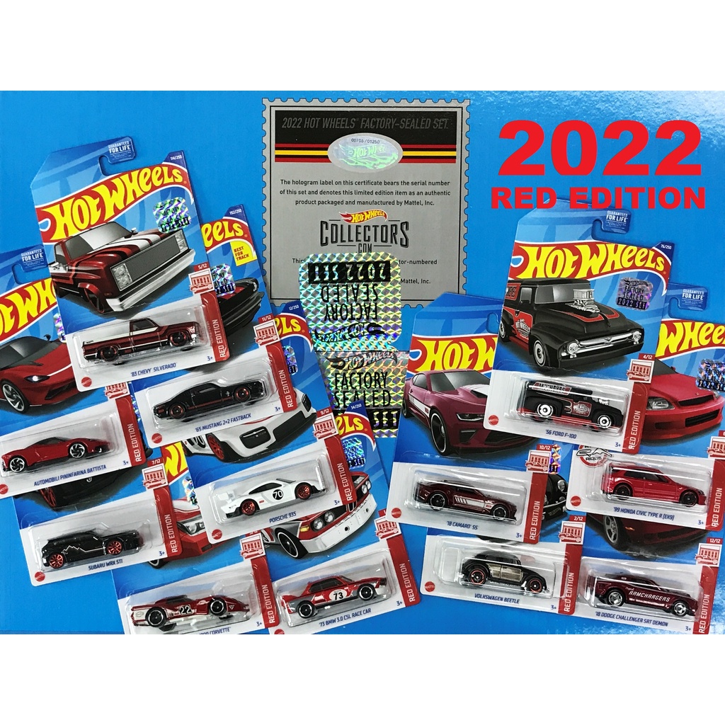 RED EDITION > 2022 Hot wheels Master case Factory sealed 1/64 cars