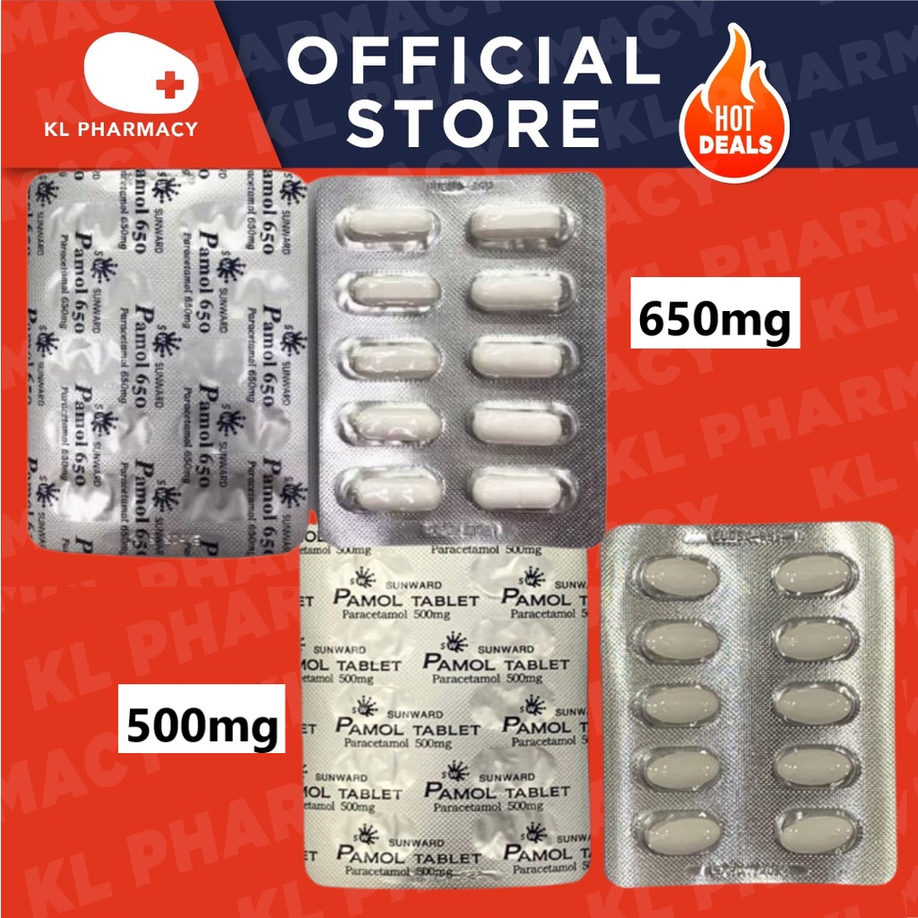 PAMOL Paracetamol 500mg or Paracetamol 650mg 10 tablets/ strip Similar