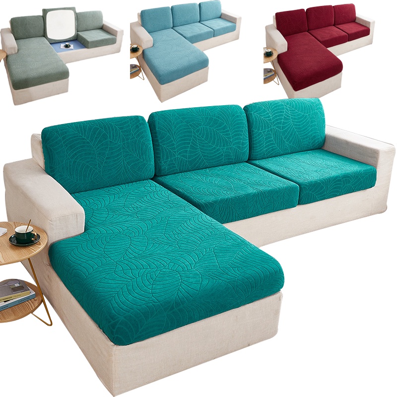 Jacquard Thick Waterproof Sofa Cushion Cover Corner Sofa Seat Cushion
