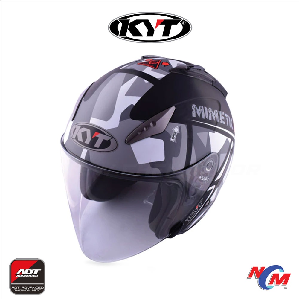 Casco KYT Hellcat Mimetic Matt Grey Shopee Malaysia