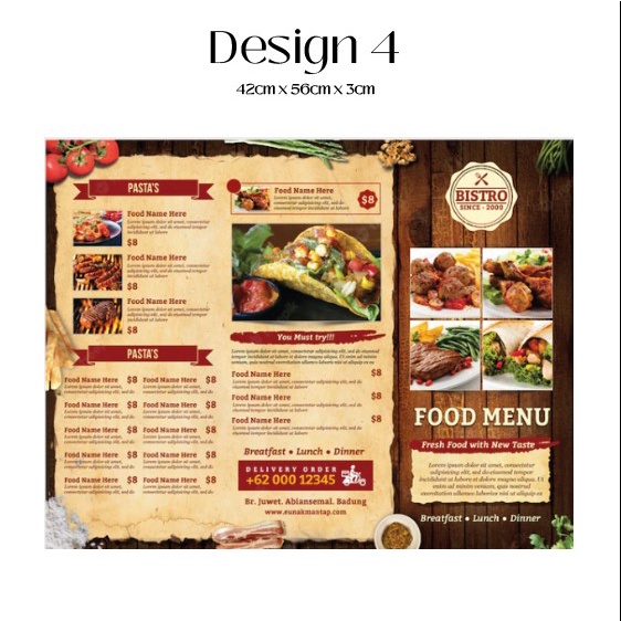 MENU Frame / Menu poster / Custom Menu poster / Design & Non Design ...