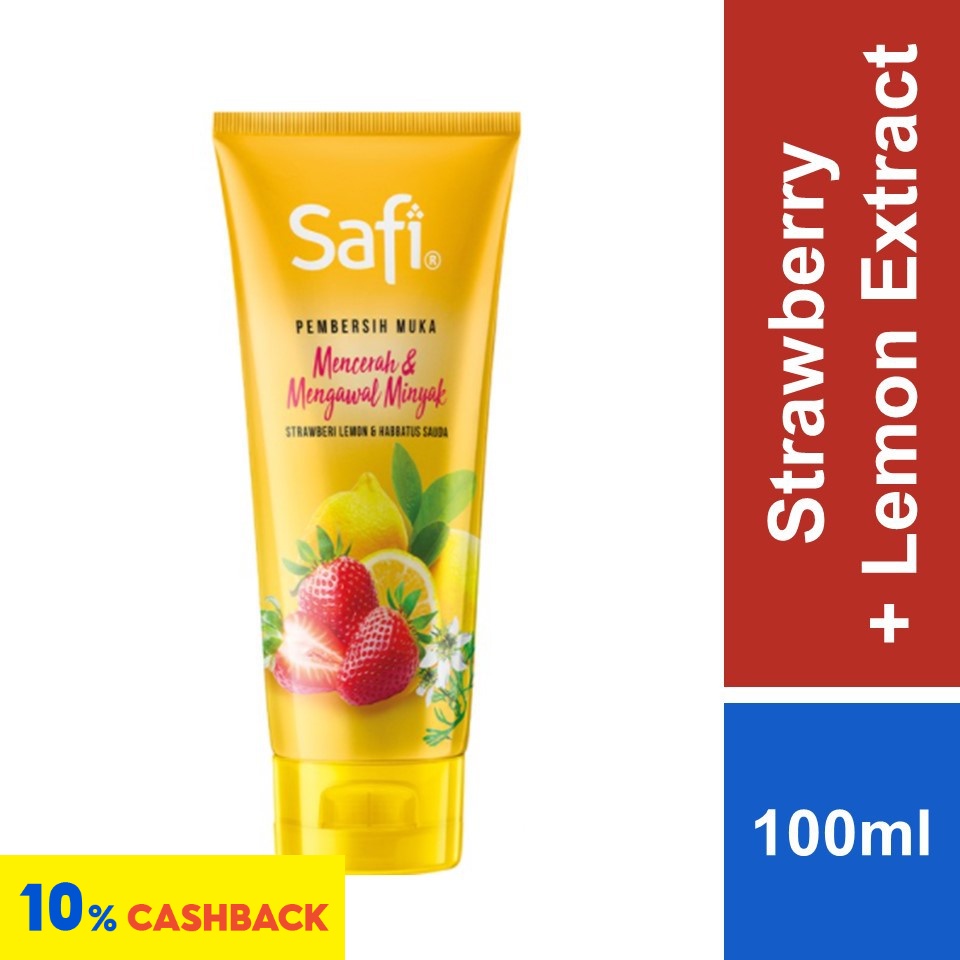 SAFI LIGHTENING ACNE OIL CONTROL FACIAL CLEANSERS WITH STRAWBERRY LEMON