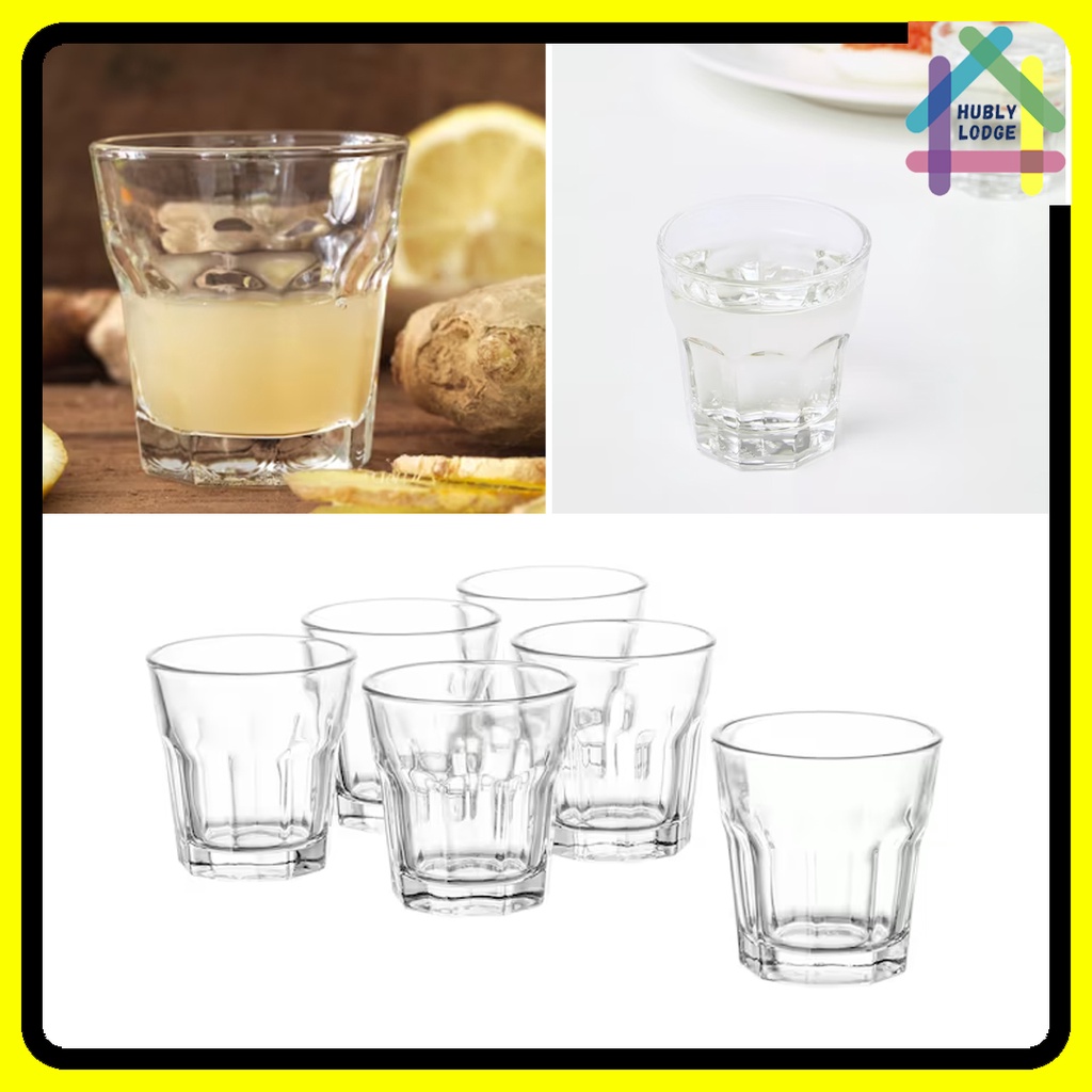 [6 PIECES] IKEA SHOT GLASS POKAL SNAPS GLASS 5CL IKEA SNAPS GLASS CLEAR GLASS VITAMIN SHOT GLASS