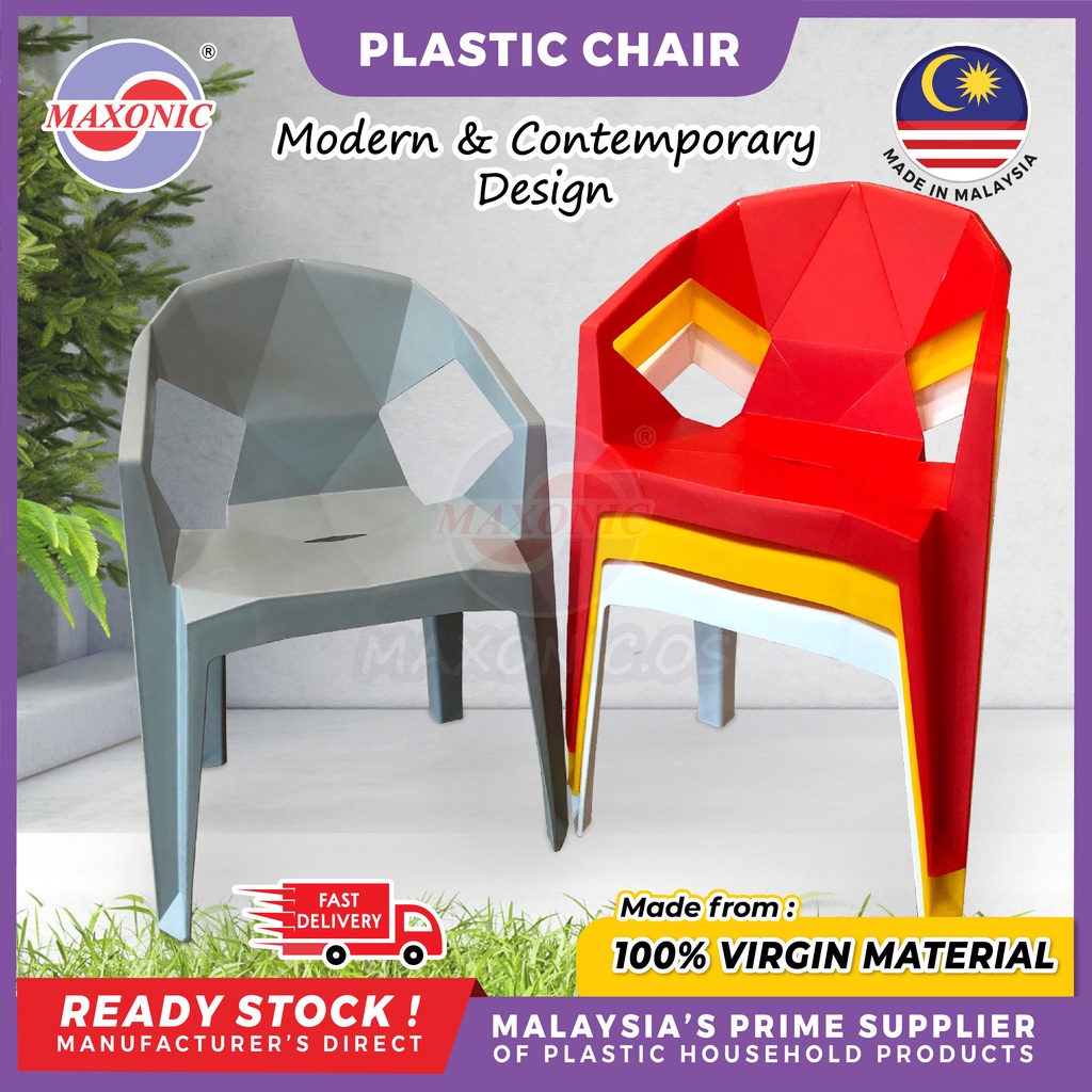 MAXONIC MODERN ARMREST CHAIR KERUSI MODEN KERUSI PLASTIK SANDAR