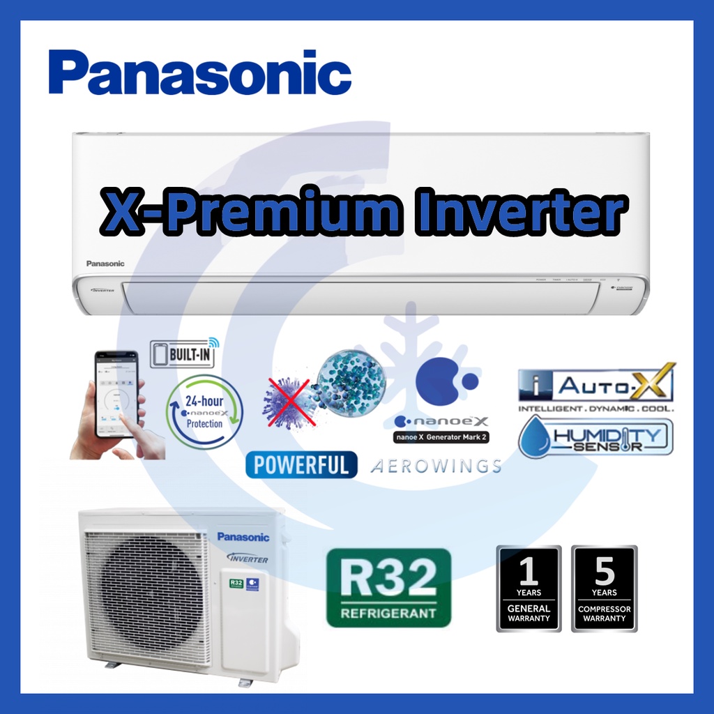 PANASONIC 1.0HP XPremium Inverter R32 Series Air Conditioner CS