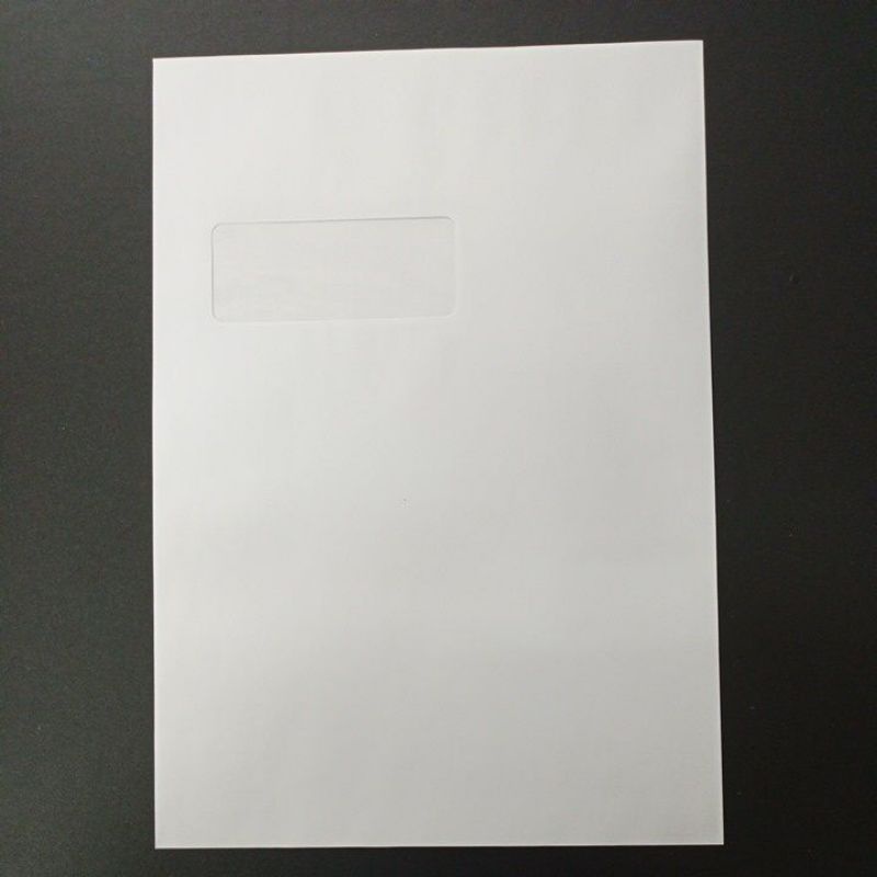 A4 100GSM WHITE ENVELOPE WITH WINDOW/SAMPUL SURAT A4 PUTIH BERTINGKAP