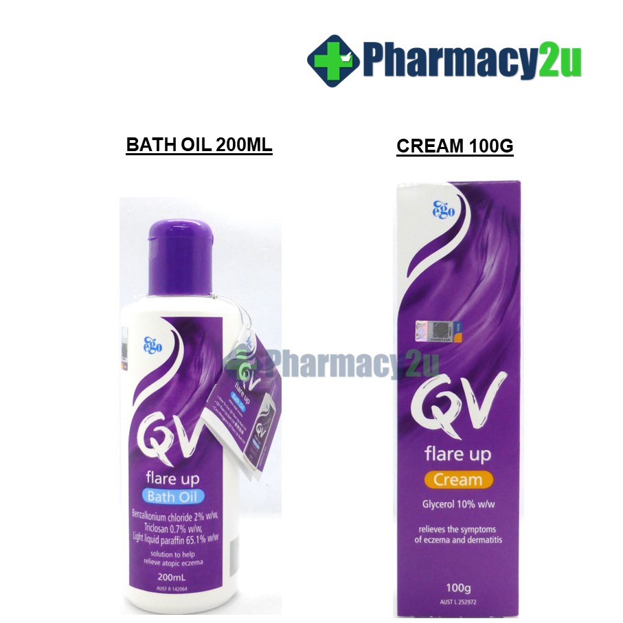 QV FLARE UP BATH OIL 200ML / QV CREAM 100ML Shopee Malaysia