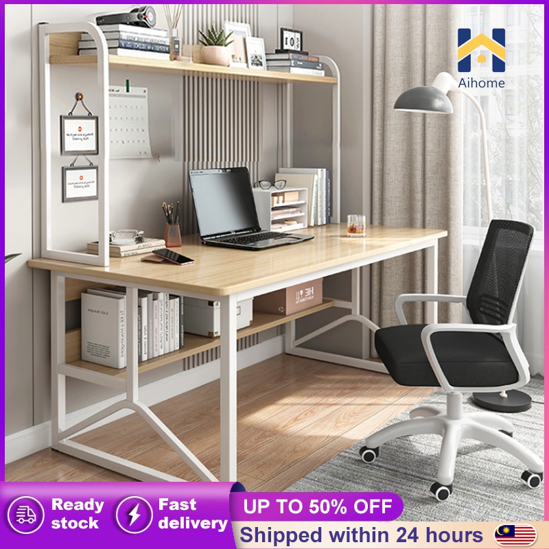Table &Book Shelf Meja Belajar Student Study Desk Writing