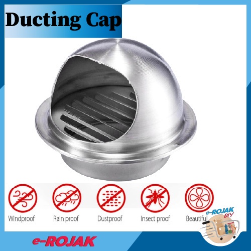 Ducting Stanless Steel End Cap For Cooker Hood Air Ventilation Gas Exhaust 抽油烟机通风排气用管道