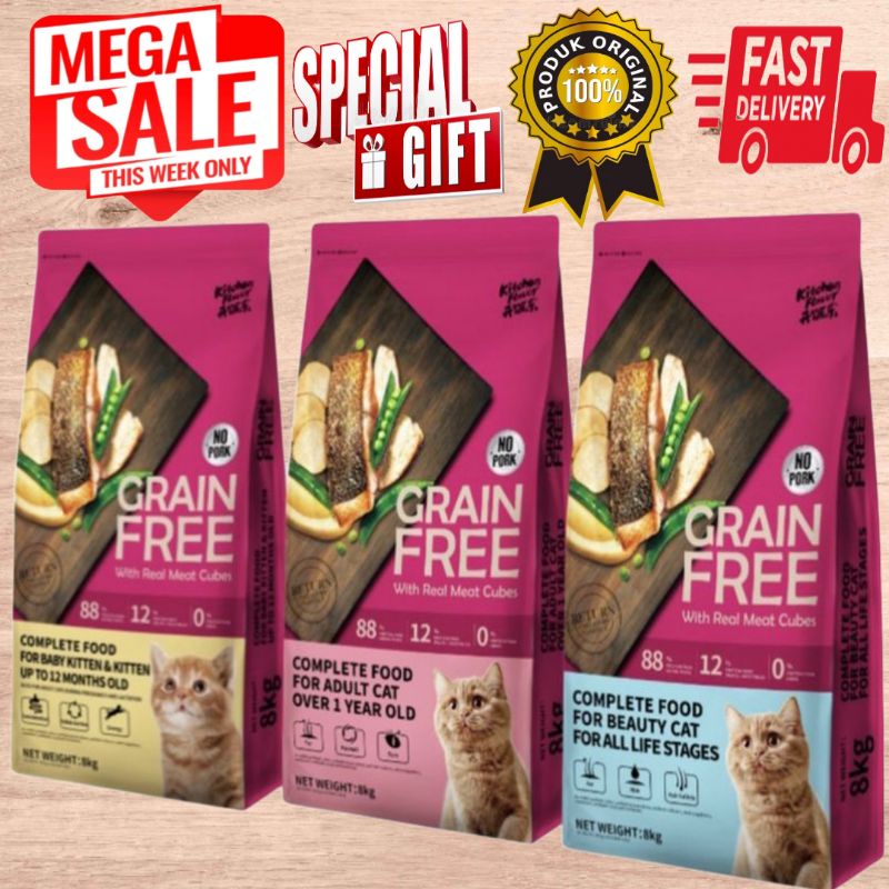 Kitchen flavor cat food 8kg/Adult/Beauty/Baby kitten & kitten | Shopee