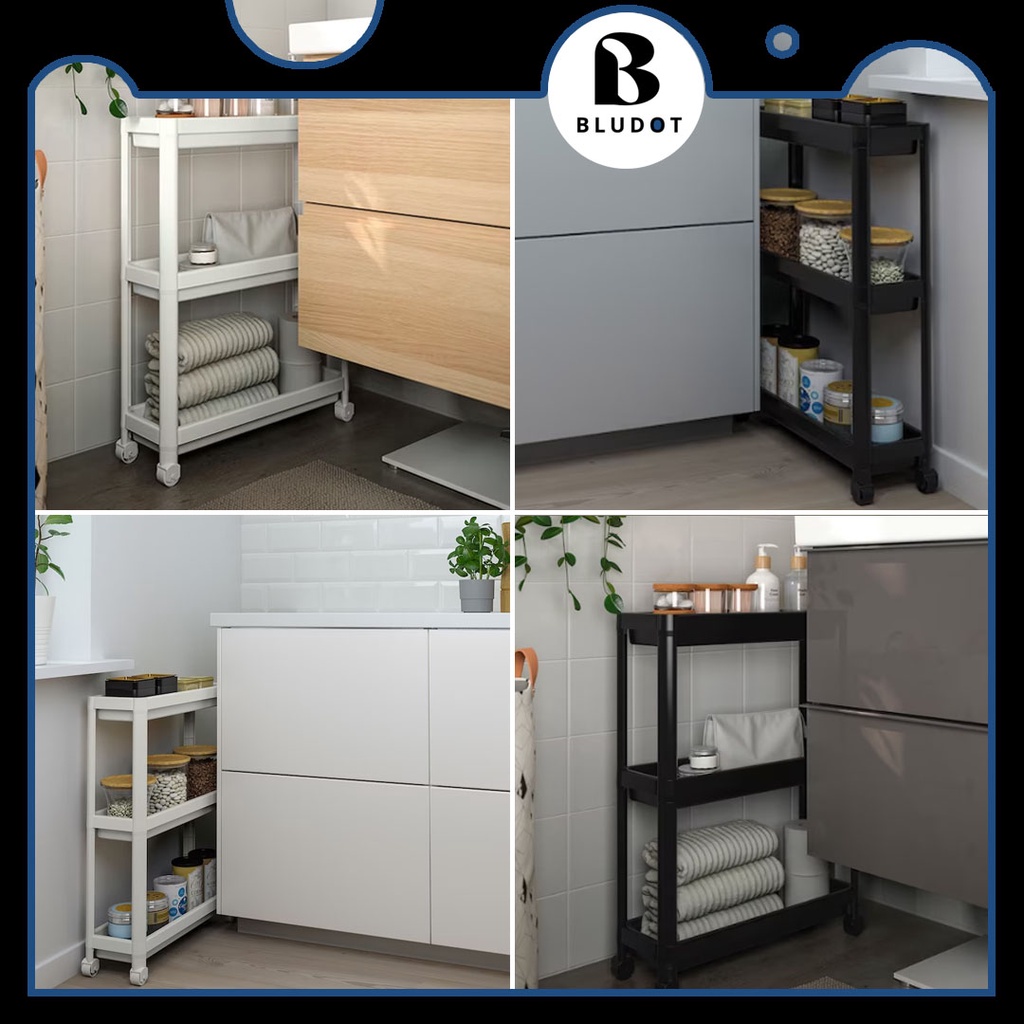 IKEA TROLLEY VESKEN TROLLEY 54X18X71CM TROLI IKEA BATHROOM TROLLEY