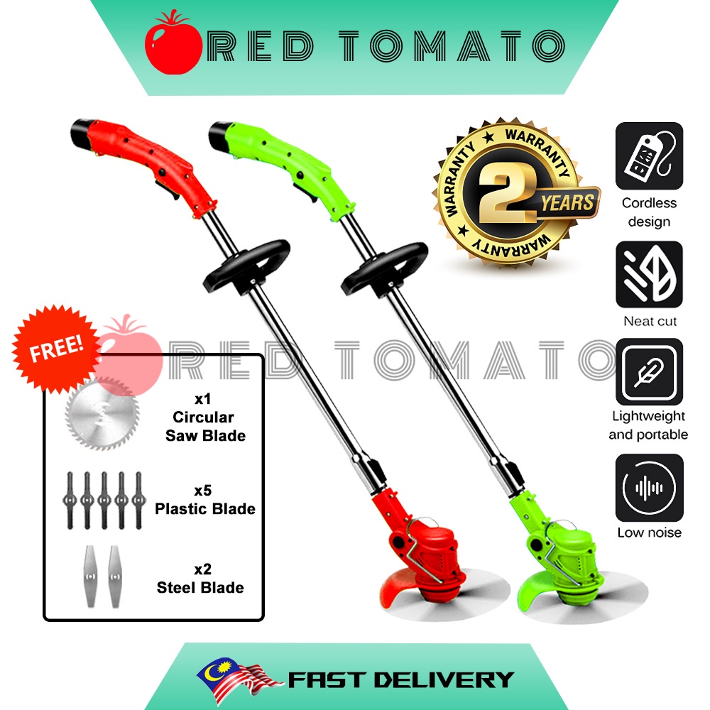 Red Tomato 450w 12v Mesin Rumput Bateri Grass Cutter Electric Grass