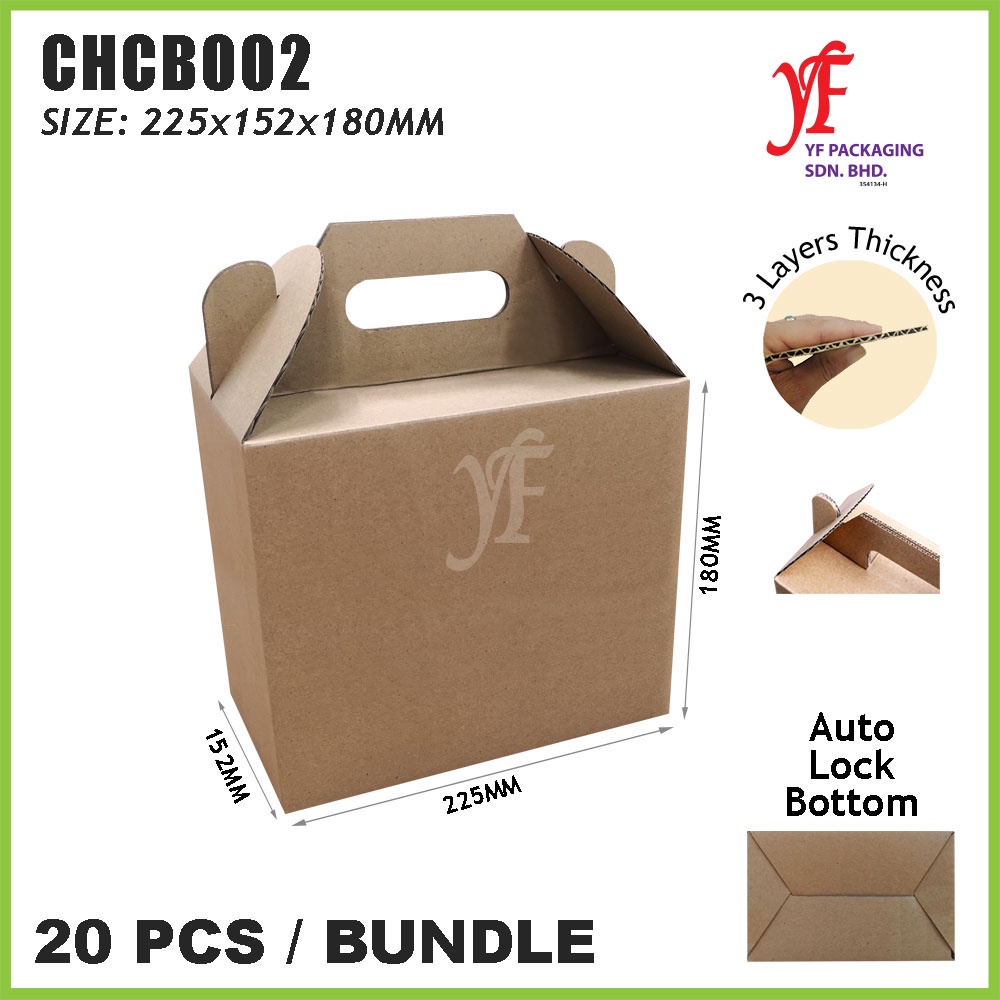 Carry Handle Corrugated Board Folding Box Carton Box Packing Packaging