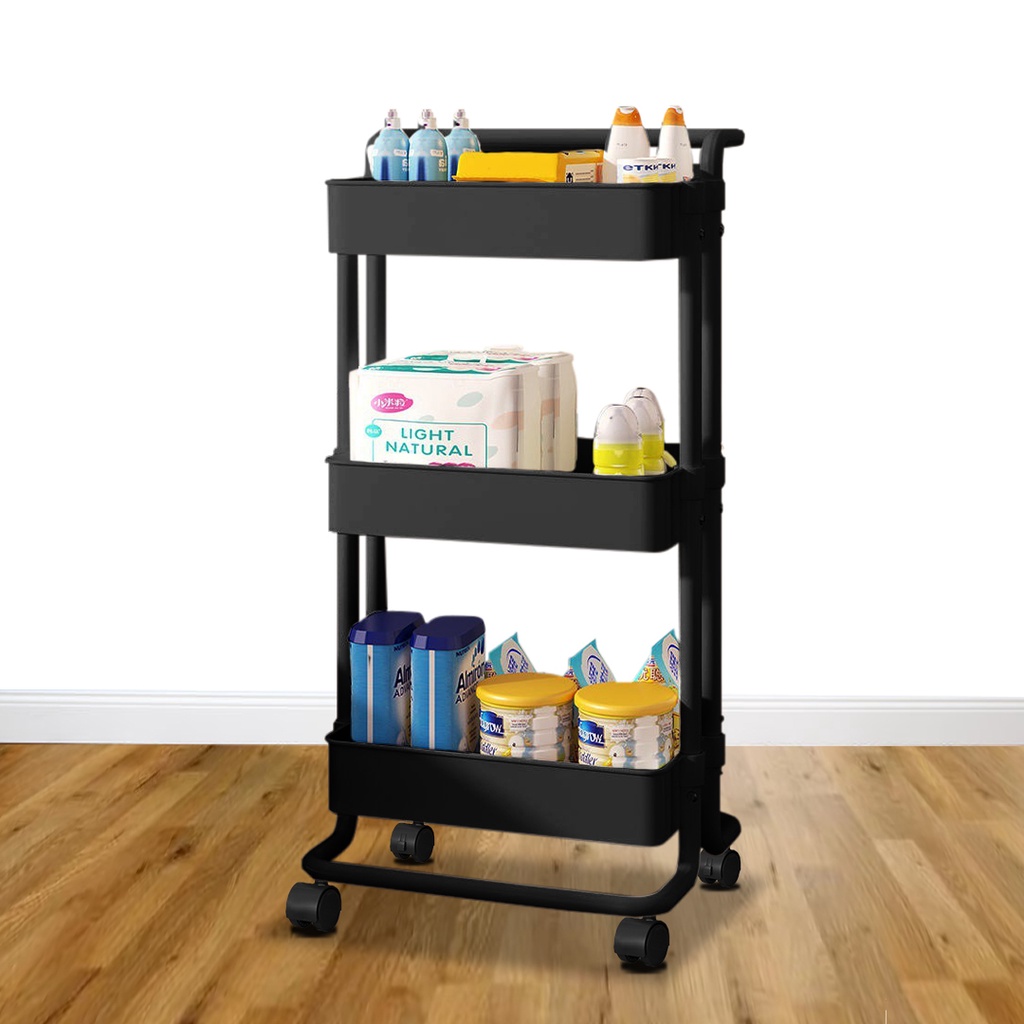 FREE SHIPPING!!! Echo 3 Tier Trolley Trolly Storage Rack Office Shelves Kitchen Rack Book Shelving Toys