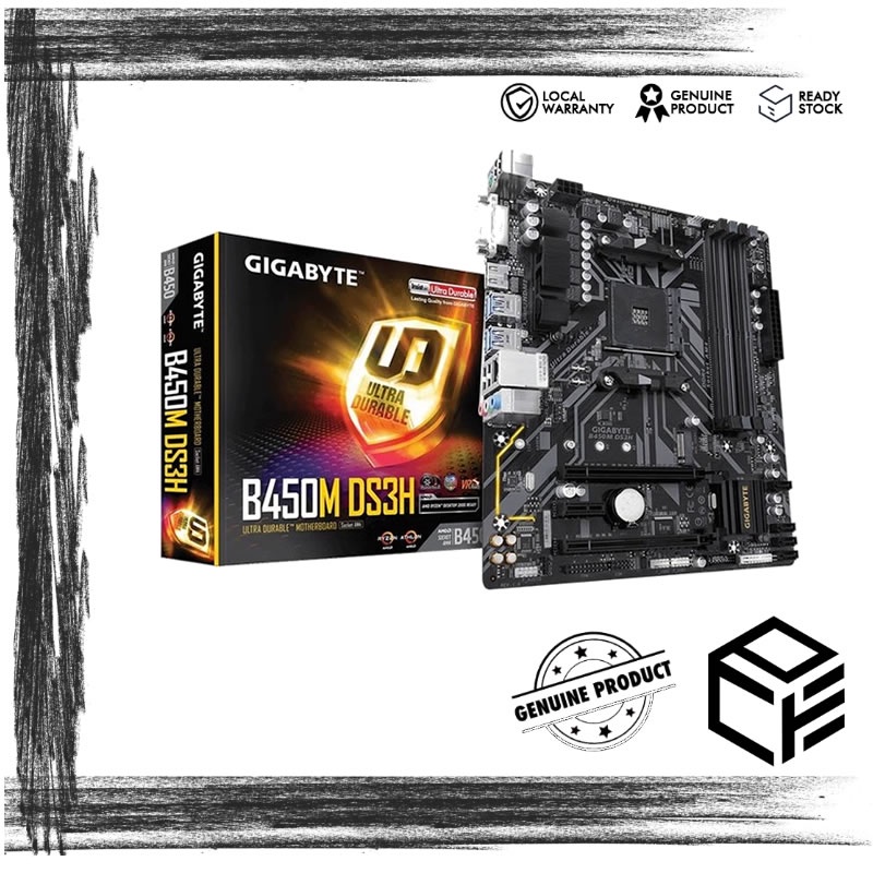 GIGABYTE B450M-DS3H SOCKET AM4 MAINBOARD | Shopee Malaysia